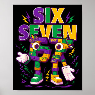 Poster Six Seven Brainrot Italien Drôle 67 Enfants Mardi
