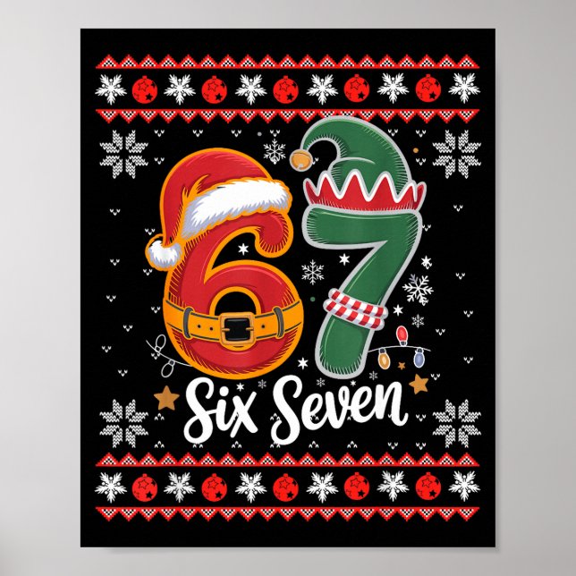Poster Six Seven Christmas 6 7 Ugly Christmas Sweater Boy (Devant)