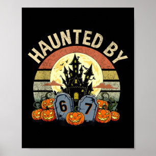 Poster Six Seven Gen Alpha Z Halloween 6767 Drôle Hanté
