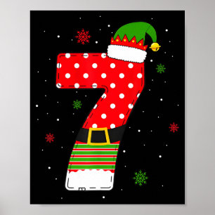 Poster Six Seven Matching 67 Chapeau d'Elfe de Noël Mème 