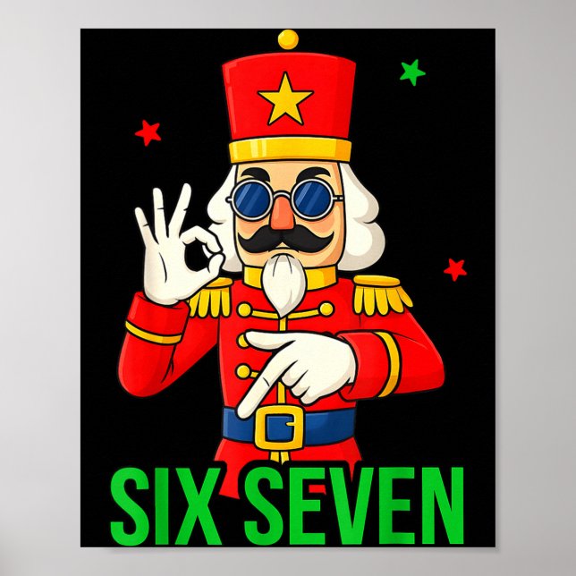 Poster Six Seven Meme Funny Holiday Toy Soldier  (Devant)