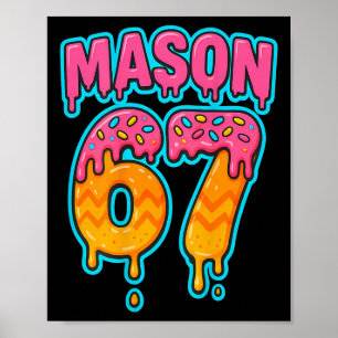 Poster Six Seven Meme Mason 67 Crème Glacée Dégoulinante