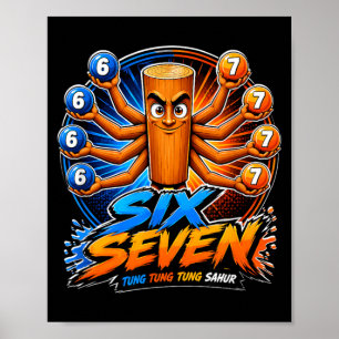 Poster Six Seven Tung Tung Sahur Enfants 67 Garçons Jeune