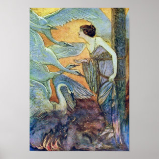 Poster Six Swans Fairy Tale