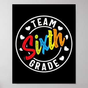 Poster Sixième Année Retour À L'École Garçons Filles Ense