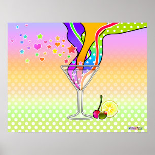 POSTER SIXTIES POP ART STYLE MARTINI