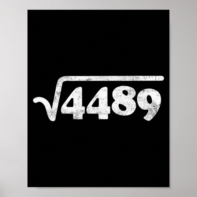 Poster Sixty Seven 67 Meme Square Root 4489 Slang Math Te (Devant)