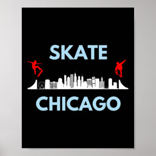 Poster Skate Chicago Il amateurs de skateboard Chicago Sk