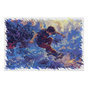 Poster Skateboard Surfing - Skateboarder