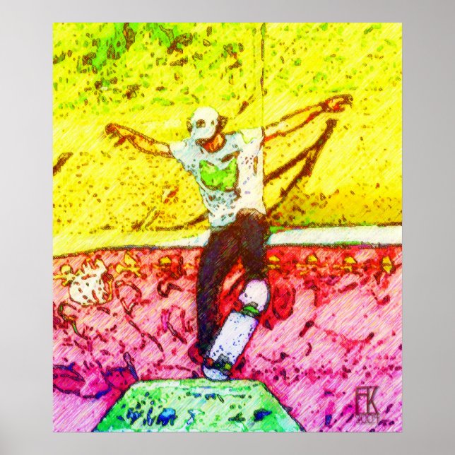 Poster skateboarder 12 (Devant)
