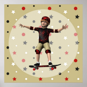 Poster Skateboardeur