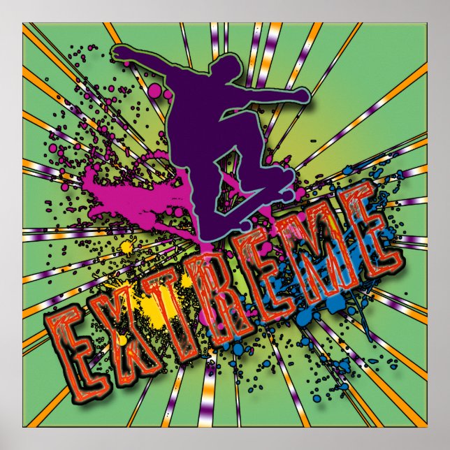 POSTER SKATEBOARDS EXTRÊME (Devant)