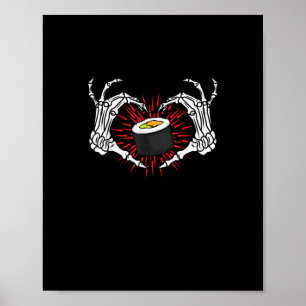 Poster Skeleton Coeur main Lazy do-it-yourself Costume d'