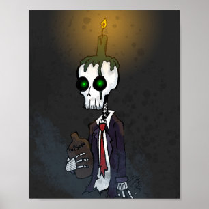 Poster Skeleton de minuit