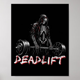 Poster Skeleton Halloween Gym plaisanteries d'entraînemen