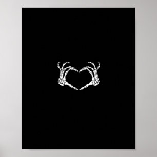 Poster Skeleton Hands Heart Graphic