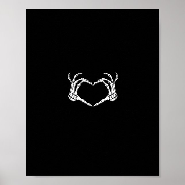 Poster Skeleton Hands Heart Graphic (Devant)