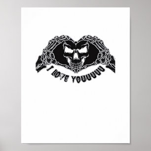 Poster Skeleton Hands Skull, Halloween Design Pour Backgr