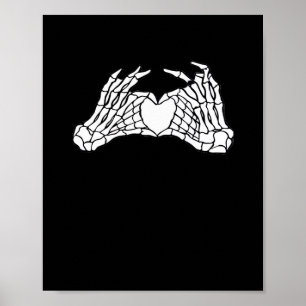 Poster Skeleton Heart Hands - Lumière