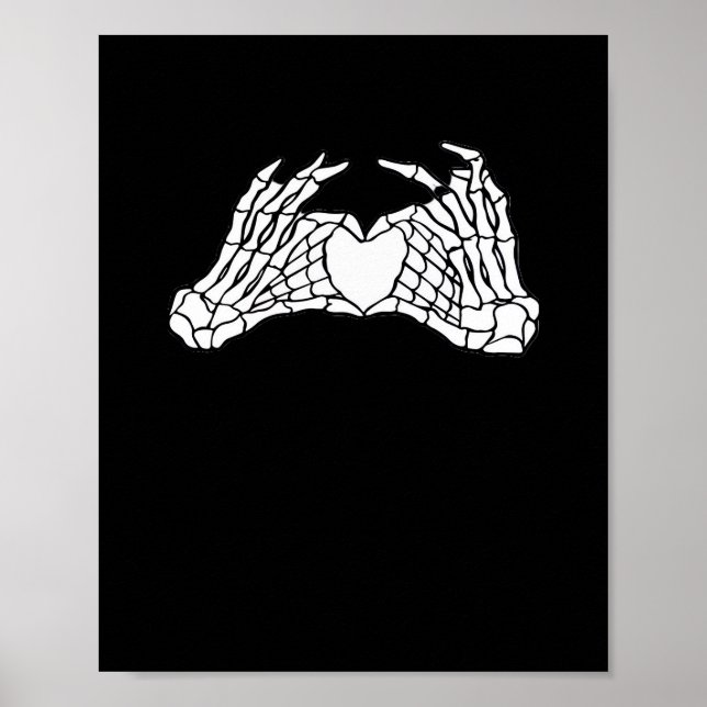 Poster Skeleton Heart Hands - Lumière (Devant)