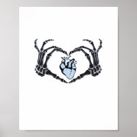 Skeleton Heart Mains Design Classique Pour Hallowe