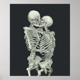 Poster Skeleton Kiss Immortel Amateurs Anatomie Love Vale