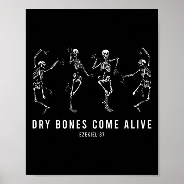 Poster Skeleton Les os Sec Viennent Vivant Christian Hall (Devant)