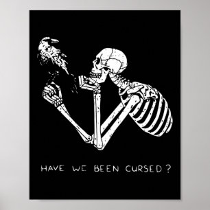 Poster Skeleton rétro Halloween Costume amusant Crâne eff