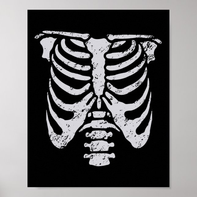 Poster Skeleton Rib Cage Easy Halloween Costume Ribcage S (Devant)