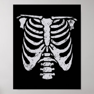 Poster Skeleton Rib Cage Fleur Easy Halloween Costume