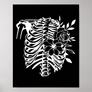 Poster Skeleton Rib Cage Fleur Easy Halloween Costume 1