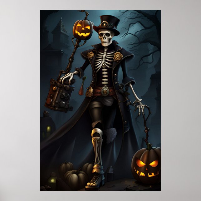 Poster Skeleton Steampunk (Devant)