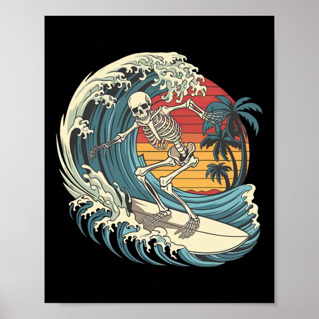 Poster Skeleton Surfing _1  (Devant)