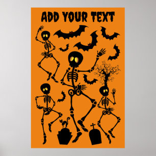 Poster Skeletons d'Halloween Macabre Dance
