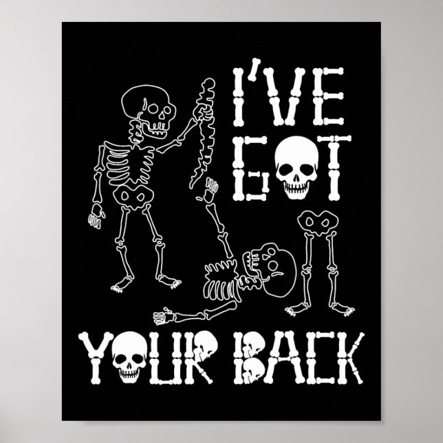 Poster Skeletons Halloween J'Ai Votre Costume Ck Hommes Q (Devant)