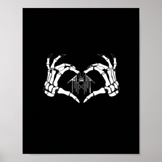 Poster Skeletons Token Heart Hands (Devant)