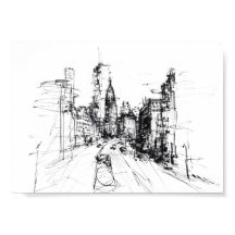 Sketch Cityscape moderne Abstrait - Premium