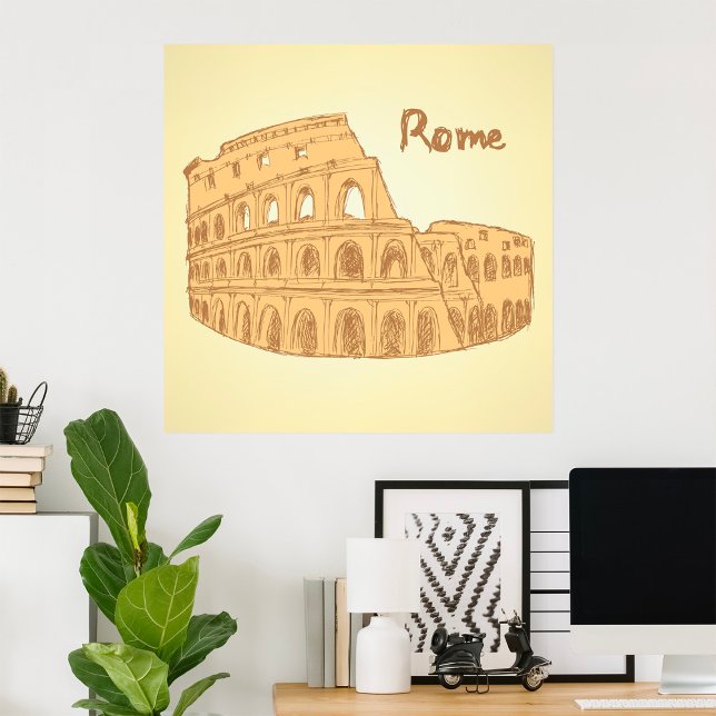 Poster Sketch du Colisée de Rome (Créateur téléchargé)