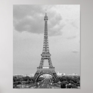 Poster Sketch tour Eiffel noir et blanc