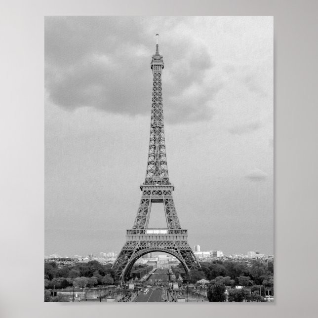 Poster Sketch tour Eiffel noir et blanc (Devant)