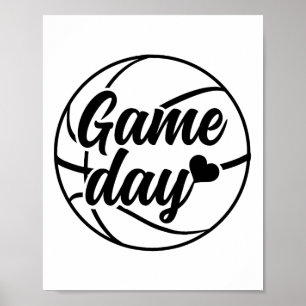 Poster Sketgame Day Sports Bll Coach Sketll Joueur