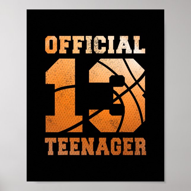 Poster Sketll 13th Birthday Official Teenager Boy 13 Year (Devant)