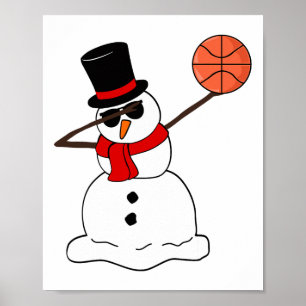 Poster Sketll Dabbing Snowman Light Christmas Sketto Play
