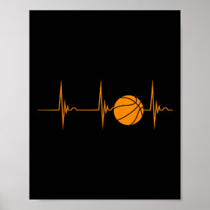 Poster Sketll Heartbeat Ekg Pulse Sports Jouer Sketll