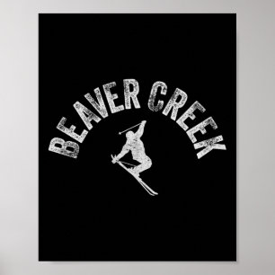 Poster Ski à Beaver Creek Vintage Ski Style Rétro 