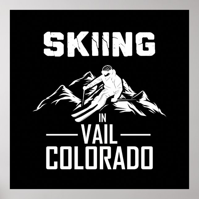 Poster Ski à Vail Colorado (Devant)