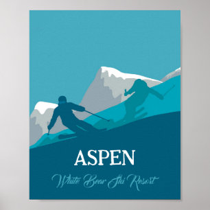 Poster Ski alpin personnalisé