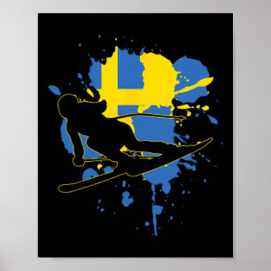 Poster Ski alpin suédois - Ski alpin suédois