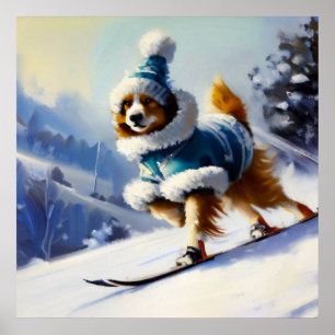 Poster Ski de chien