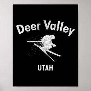 Poster Ski De La Vallée Des Cerfs Ski Ski De L'Utah